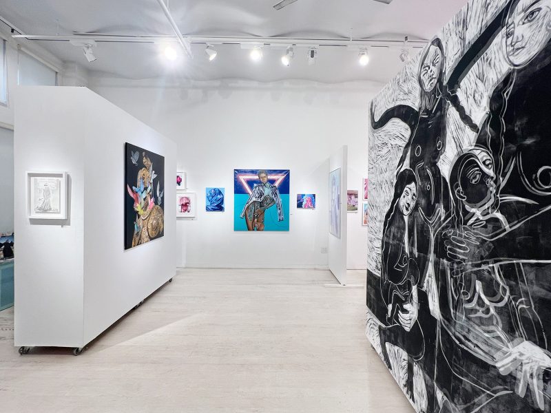 REBEL Exhibit Install View, The Untitled Space gallery
